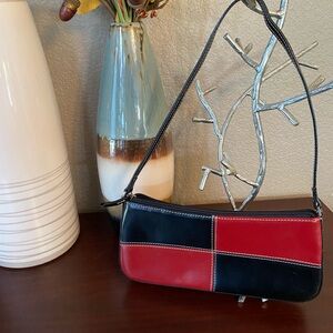 ❤️‍🔥Black and Red checkered patent leather clutch - Vintage❤️‍🔥